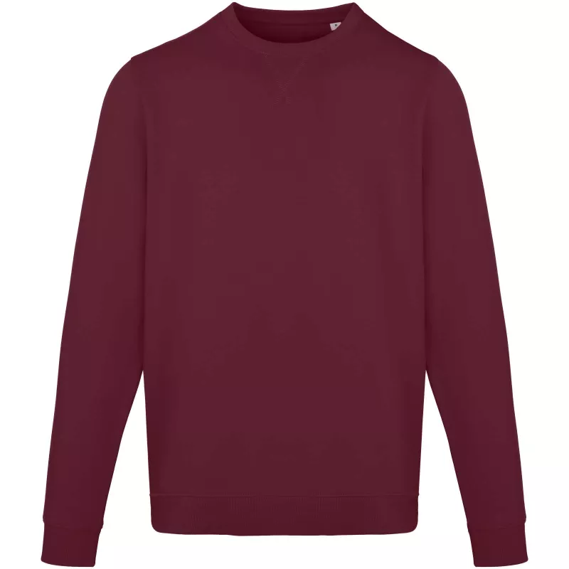 Jasper organiczna bluza unisex z recyklingu o gramaturze 280 g/m² z okrągłym dekoltem i certyfikatem OCS - Głęboki bordowy (39561-DPBURGUN)