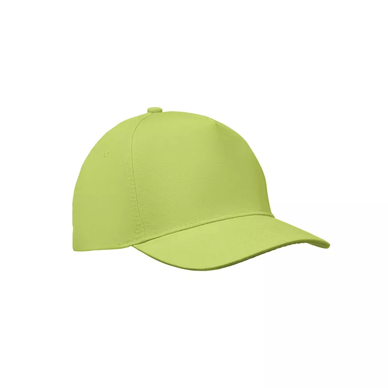 Czapka z daszkiem 5-panelowa z bawełny 180 g/m² SUNNY - Limonka (MO2345-48)