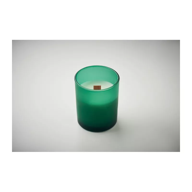 Świeca zapachowa wanilia w szkle 80 g KIVAS WOOD - Zielony (MO2708-09)