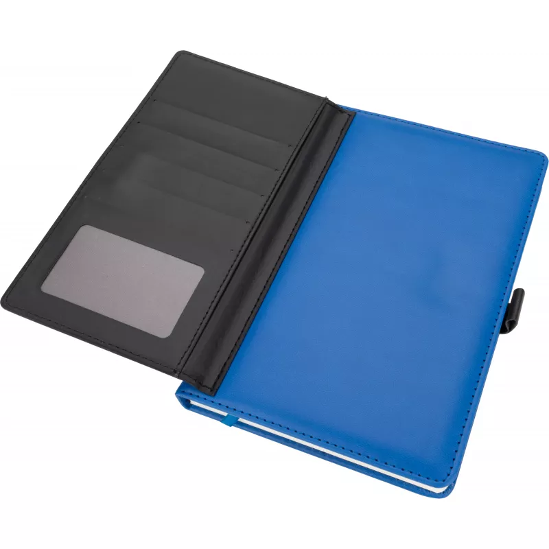 Notatnik A5 w linie z wizytownikiem MARTIN - niebieski (2008804)