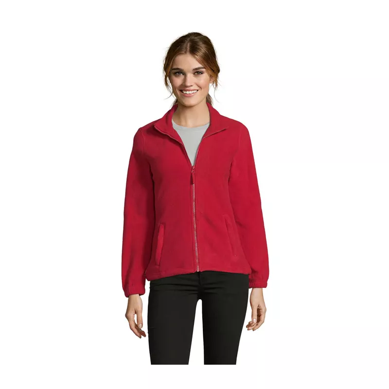 Polar damski rozpinany 300 g/m² Sol's NORTH WOMEN - Czerwony (S54500-RD)