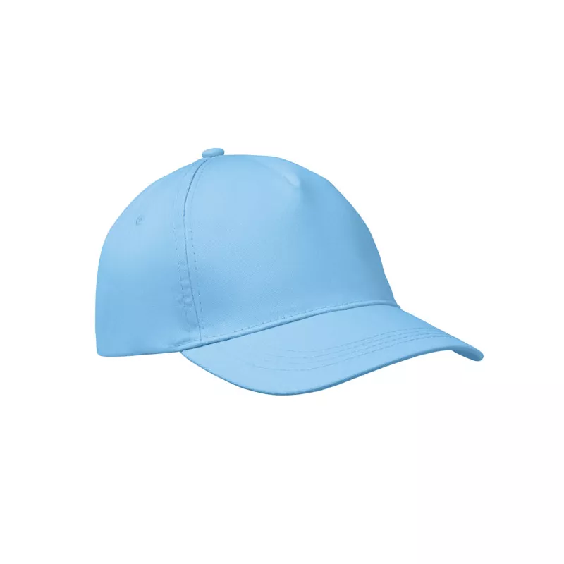 Czapka z daszkiem 5-panelowa z bawełny 160 g/m² BUZZ - Baby Blue (MO1447-66)