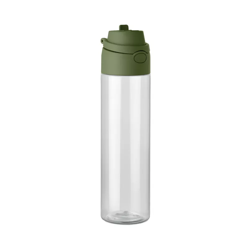 Butelka z RPET ze słomką 2 w 1 700 ml TOIEN KLAR - Ciemnozielony (MO2990-60)