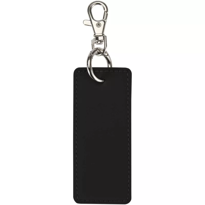 Resi Plus brelok z prostokątną zawieszką z recyklingowanego materiału z certyfikatem GRS - Czarny (13014190)