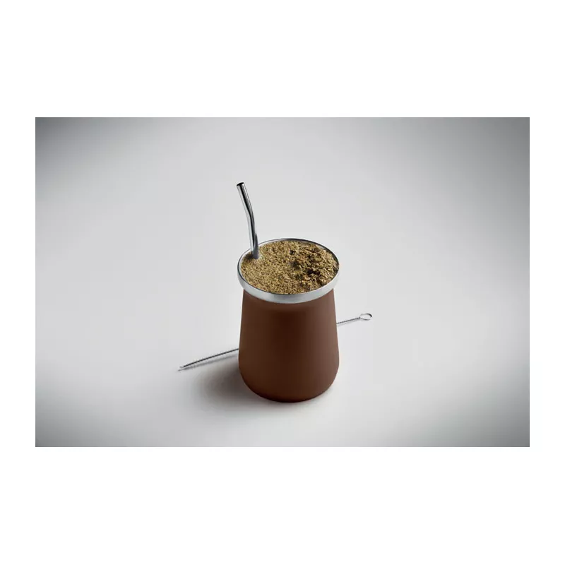 Kubek do yerba mate z bombillą 240 ml MIYERBA - Brazowy (MO2776-01)