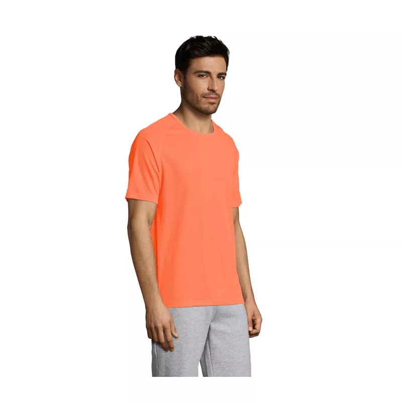 Koszulka sportowa męska raglan 140 g/m² Sol's SPORTY - Neonowy Pomarańczowy (S11939-NO)