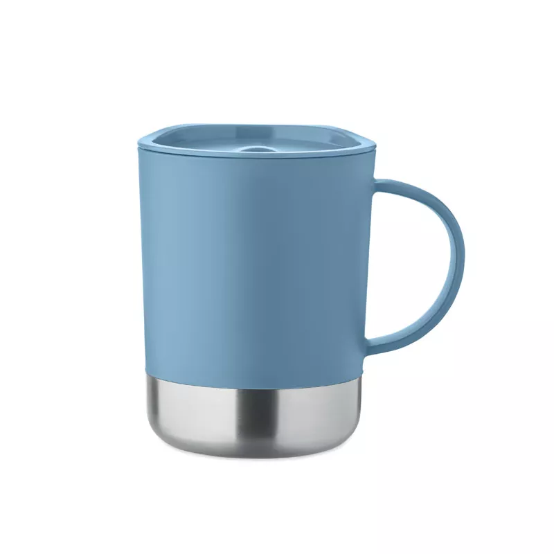 Kubek z PP z przesuwaną pokrywką 300 ml BEAKER - Petrol (MO2772-20)