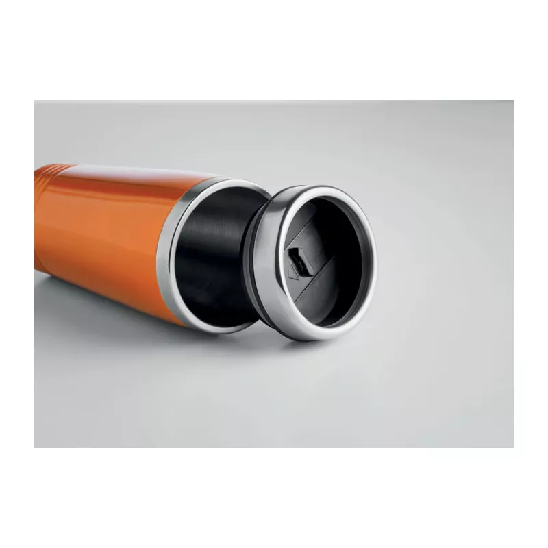 Kubek podróżny stalowy dwuścienny 400 ml RODEO COLOUR - Pomaranczowy (MO9618-10)