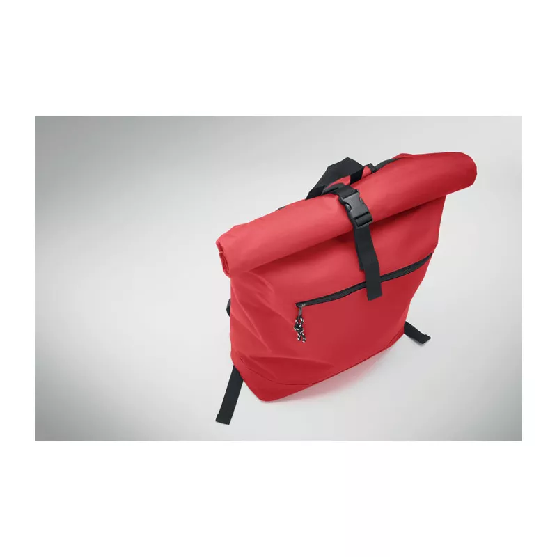 Plecak rolltop na laptop 15" z poliestru 600D IREA - Czerwony (MO2170-05)
