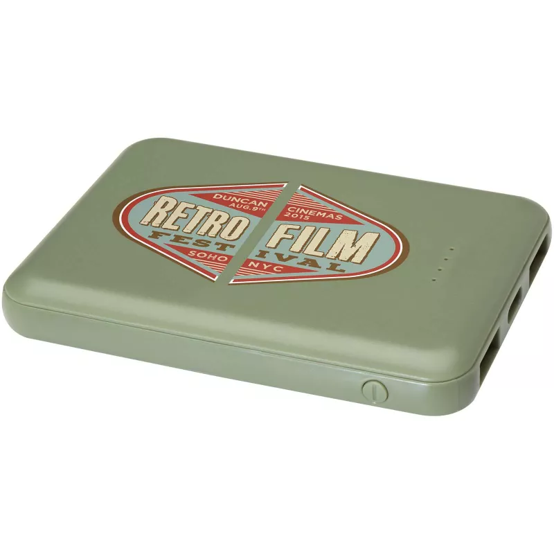 Asama powerbank o pojemności 5000 mAh Type-C z tworzyw sztucznych pochodzących z recyklingu - Zielony melanż (12438362)
