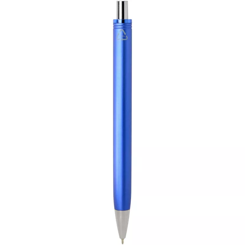 Feld długopis z certyfikatem RCS z recyklingu z metalicznym wykończeniem (czarny tusz) - Błękit królewski (10637853)