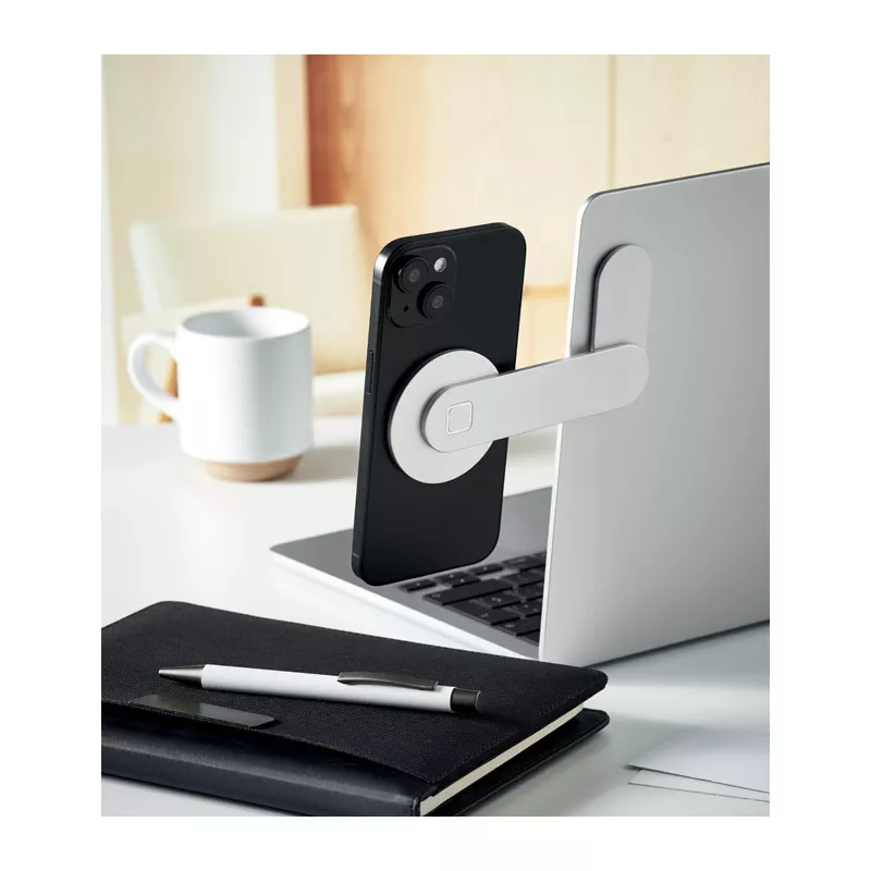Magnetyczny uchwyt na telefon z aluminium SCREENTACH - Srebrny (MO3160-14)