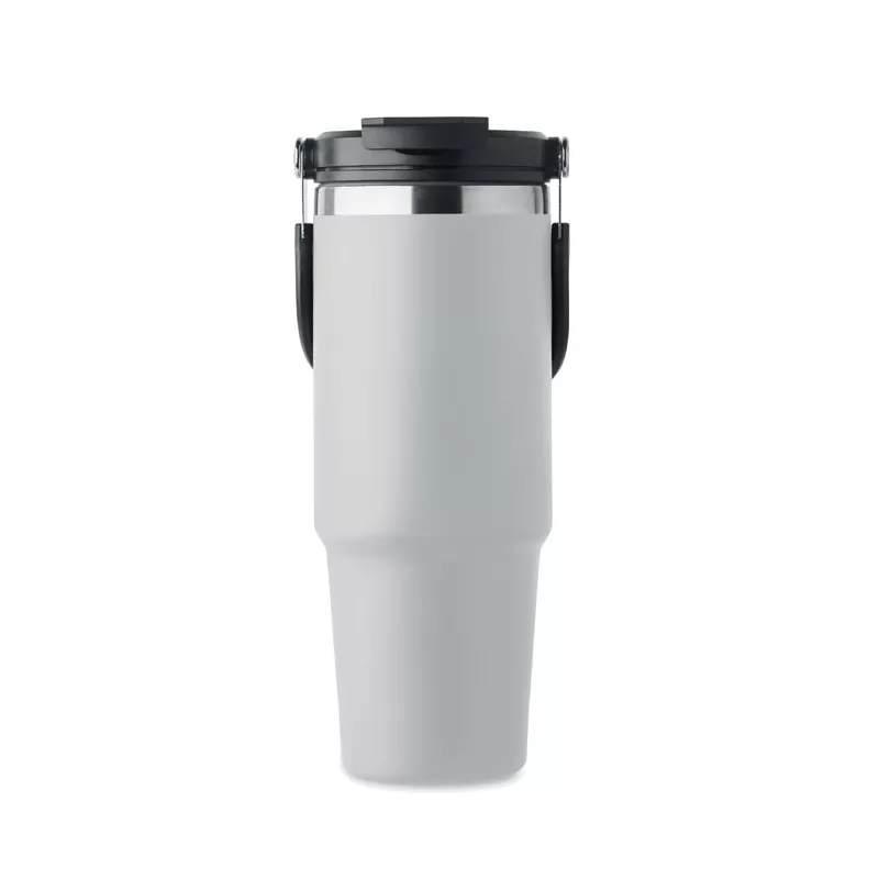 Kubek termiczny ze słomką ze stali 850 ml SUMA HAND - Bialy (MO2561-06)