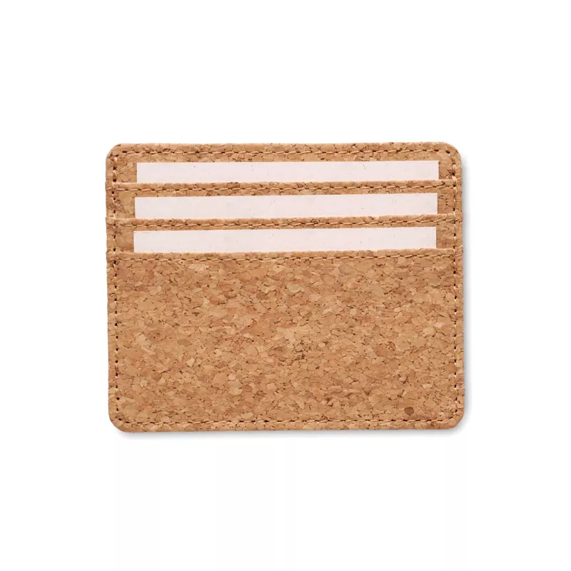 Etui na karty z korka z RFID WALLK - Bezowy (MO2625-13)