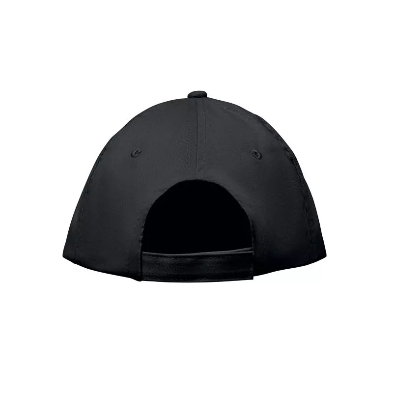 Czapka z daszkiem 5-panelowa z bawełny 180 g/m² SUNNY - Czarny (MO2345-03)