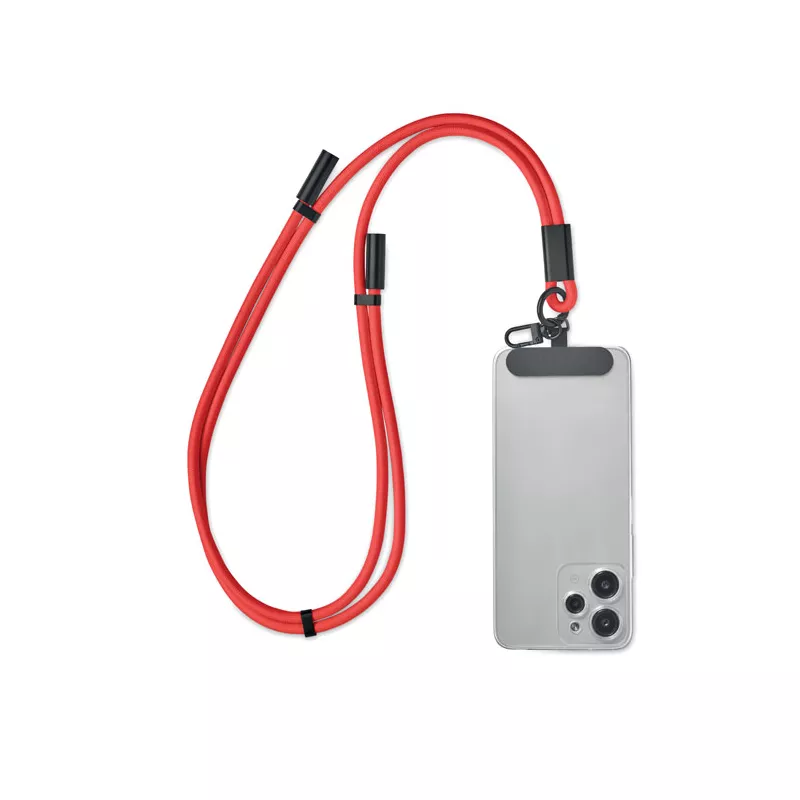 Smycz do telefonu z kablem 60W USB-C COCHARGE - Czerwony (MO2618-05)