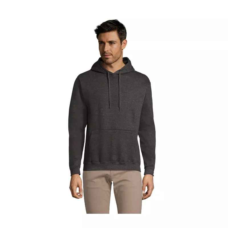 Bluza unisex z kapturem 280 g/m² Sol's SNAKE - Charcoal Melange (S47101-CE)