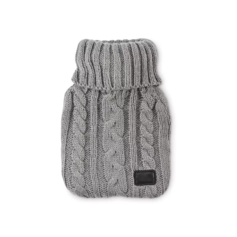 Termofor 400 ml w dzianinowym pokrowcu TOASTY - Szary (MO2720-07)