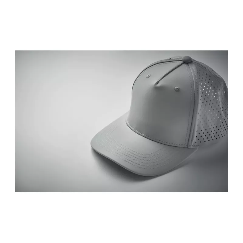 Czapka z daszkiem sportowa 5-panelowa 130 g/m² CAPO - Szary (MO2543-07)