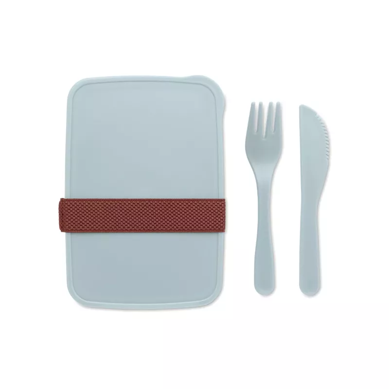 Pudełko na lunch ze sztućcami SUNDAY - Baby Blue (MO6254-66)