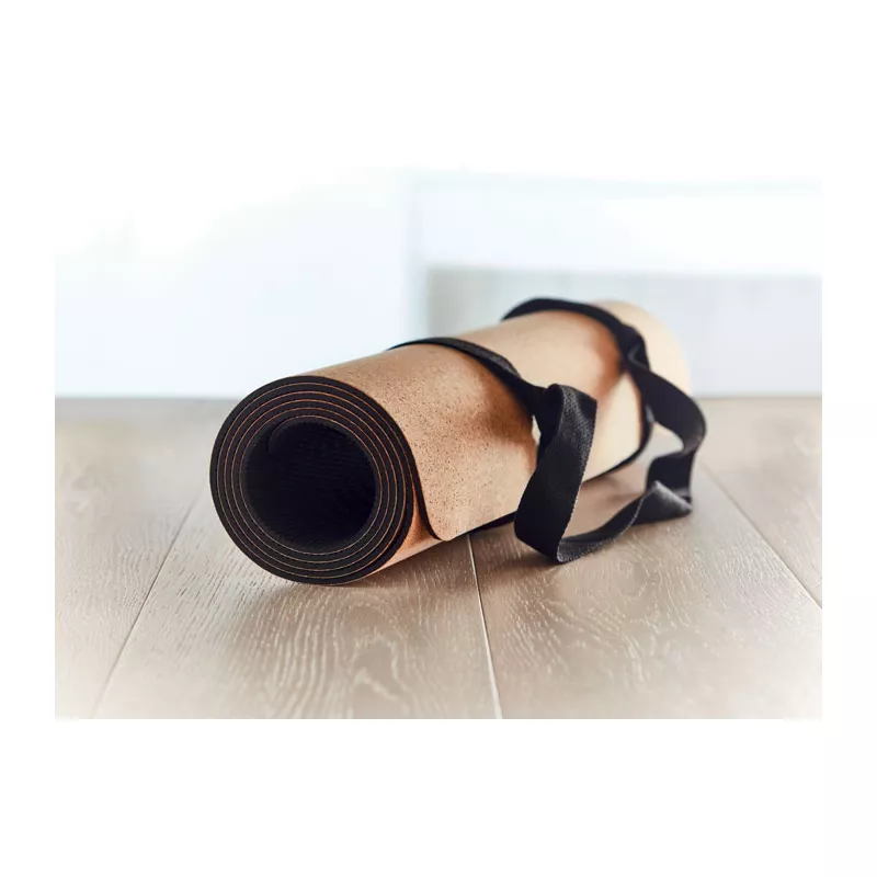 Mata do jogi korkowa z TPE SAVASANA - Bezowy (MO6267-13)