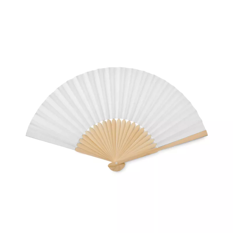 Wachlarz bambusowy z papierem FANNY PAPER - Bialy (MO6828-06)