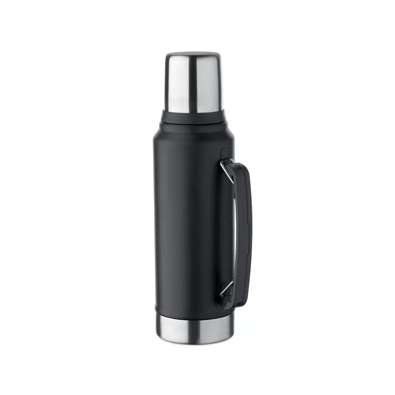 Termos stalowy z kubkiem 1000 ml NYIMA - Czarny (MO2710-03)