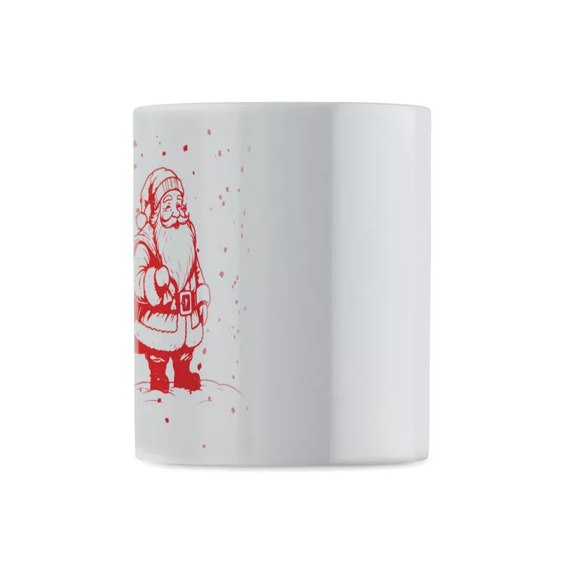 Kubek ceramiczny świąteczny 300 ml FESTIMUG - Bialy/Czerwony (CX1571-35)
