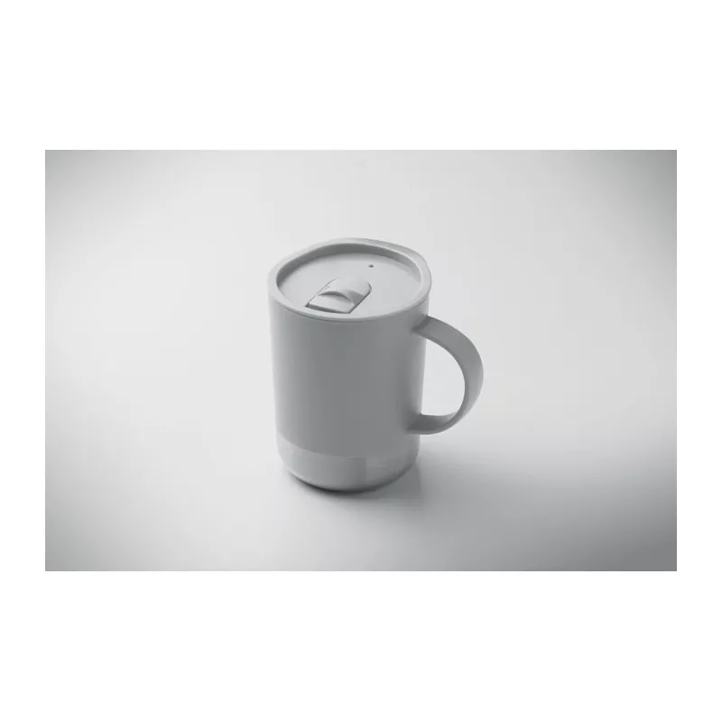 Kubek z PP z przesuwaną pokrywką 300 ml BEAKER - Szary (MO2772-07)