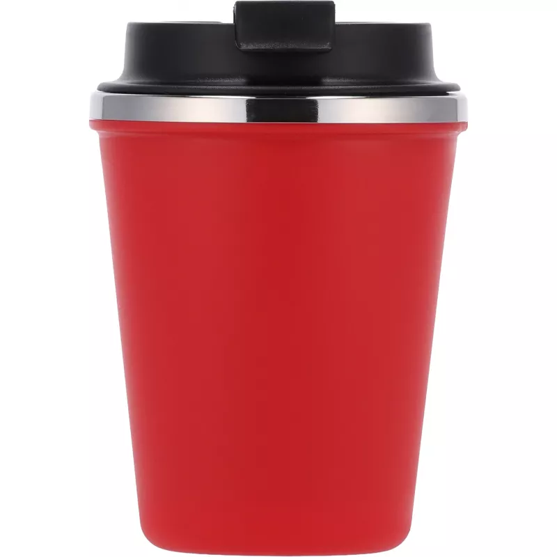 Kubek termiczny 350 ml z powłoką z recyklingu METODY - czerwony (8496205)