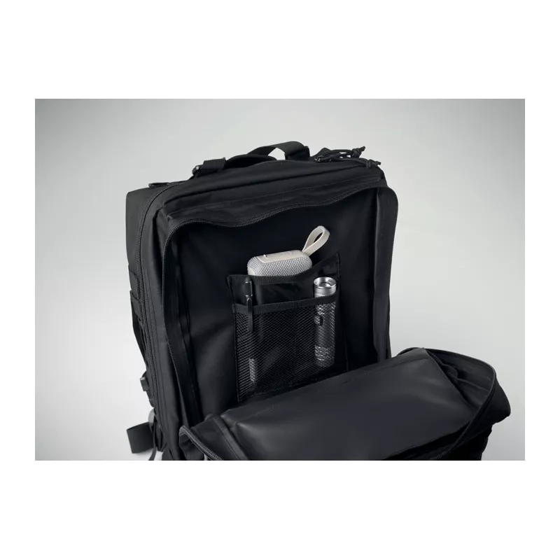 Plecak turystyczny z RPET 600D 50 l CARRYCONFI - Czarny (MO2970-03)