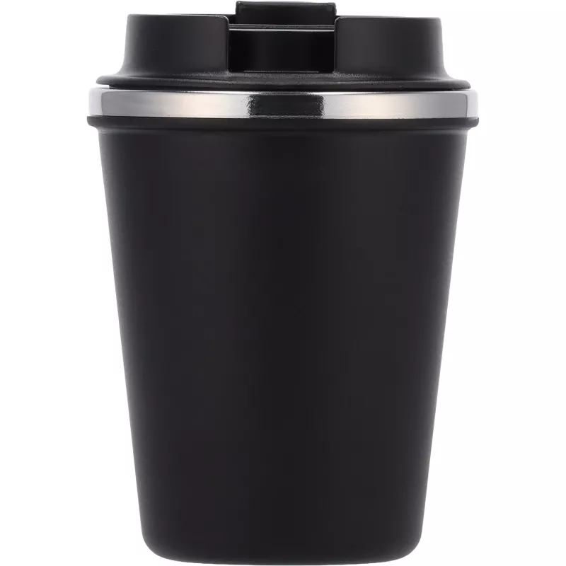 Kubek termiczny 350 ml z powłoką z recyklingu METODY - czarny (8496203)