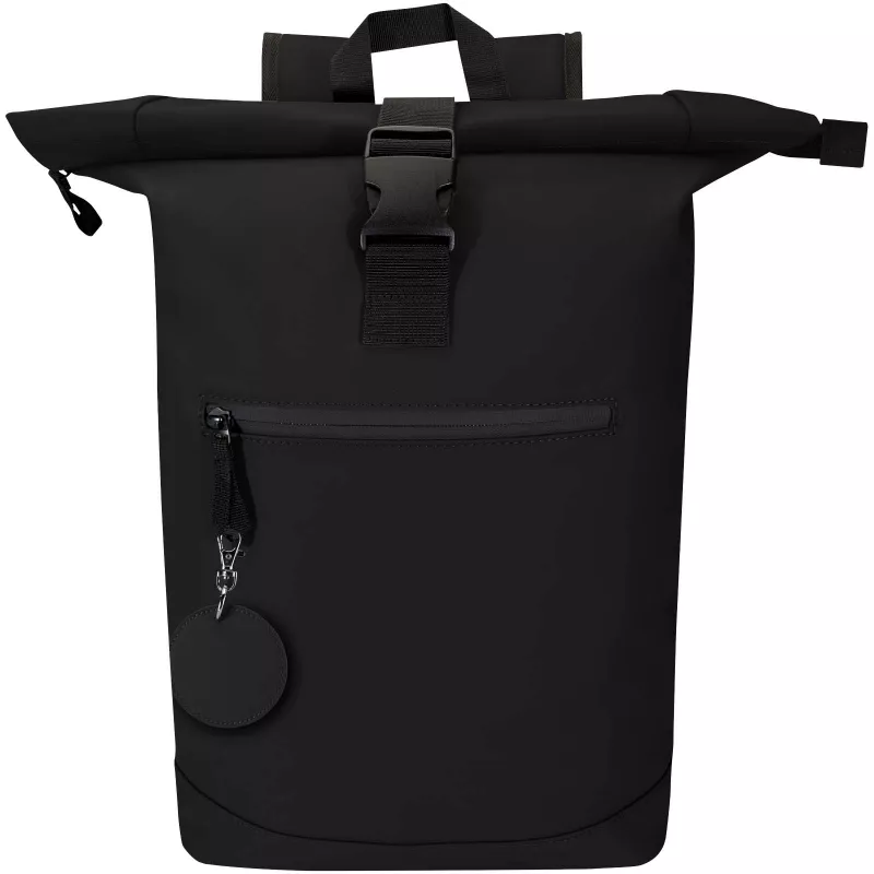 Resi Plus brelok z okrągłą zawieszką z recyklingowanego materiału z certyfikatem GRS  - Czarny (13014090)