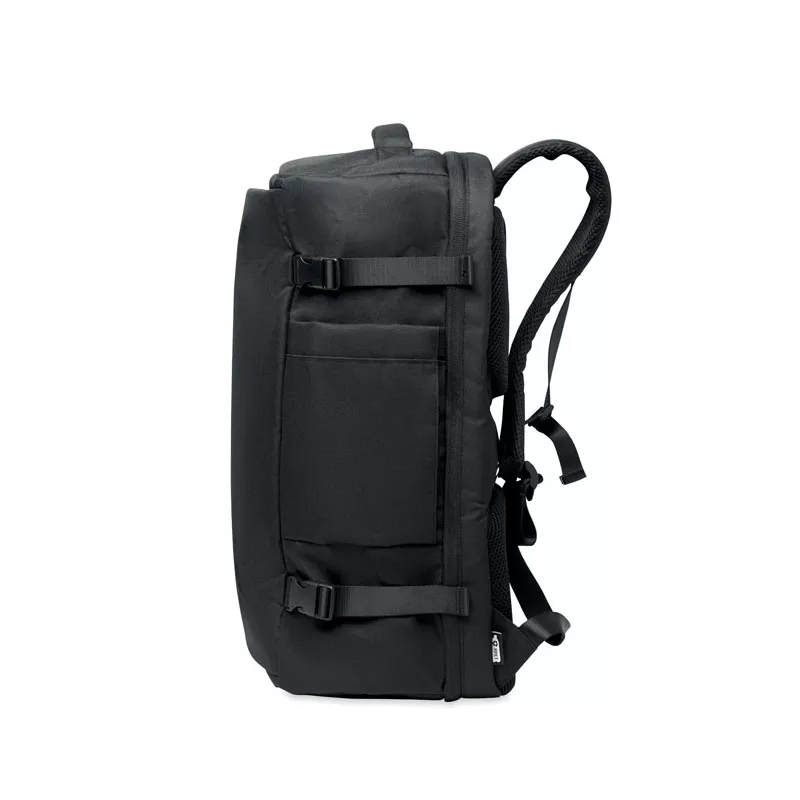 Plecak podróżny na laptop 17" RPET 600D NAMUR - Czarny (MO2738-03)