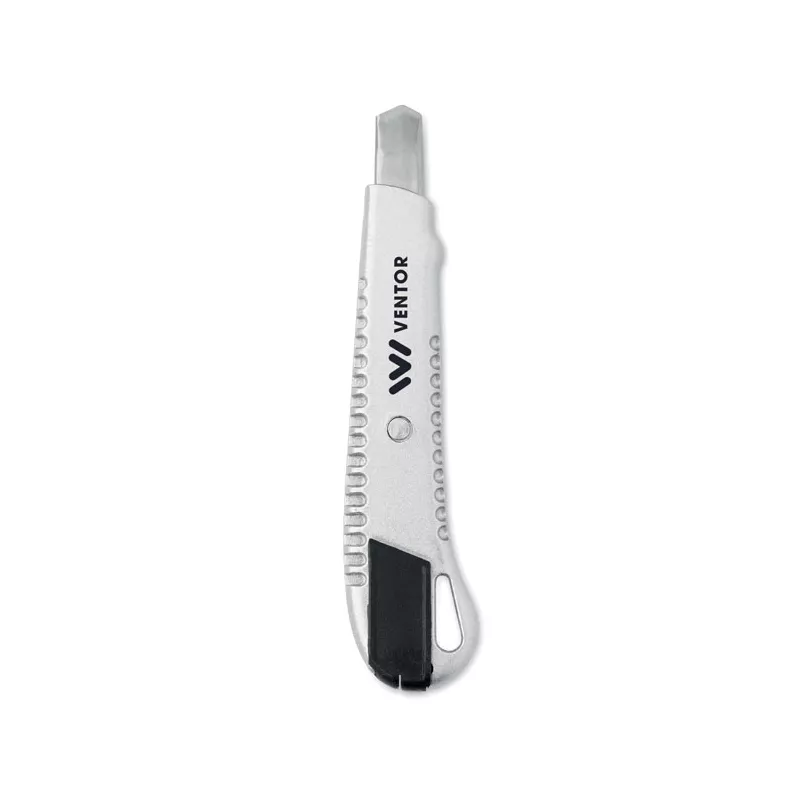 Nóż wysuwany z aluminium z 13 ostrzami TRACTA - Srebrny (MO2138-14)