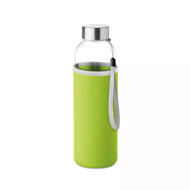 Butelka szklana 500 ml w neoprenowym etui UTAH GLASS - Limonka (MO9358-48)