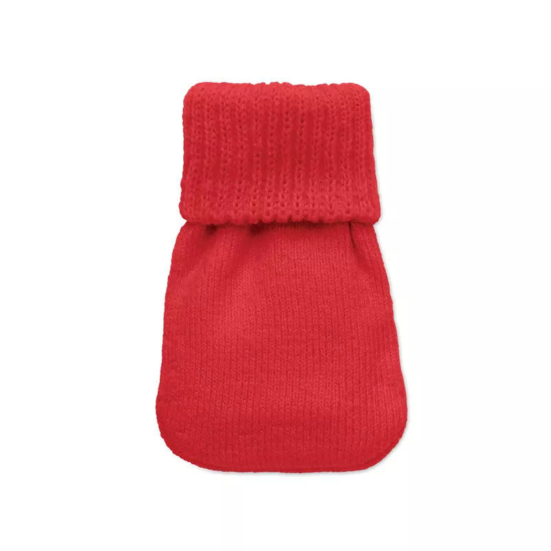 Ogrzewacz do rąk w dzianinowym pokrowcu WARMMUFF - Czerwony (MO2667-05)