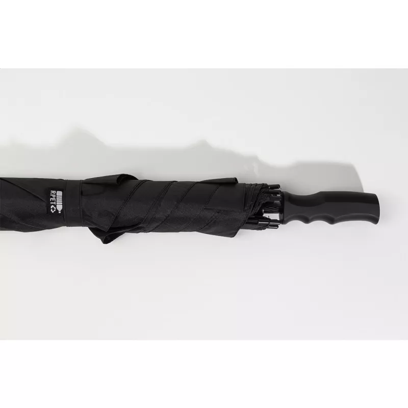 Quadstorm kwadratowy parasol RPET - czarny (AP800282-10)
