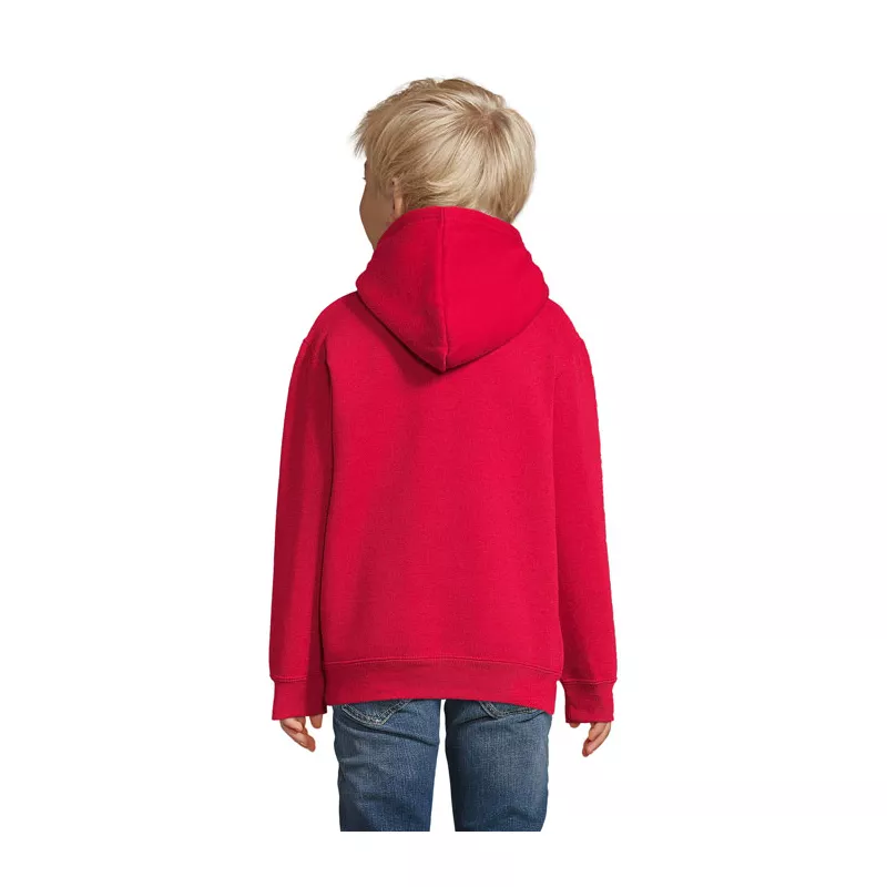 Bluza dziecięca z kapturem 280 g/m² Sol's SLAM KIDS - Czerwony (S13255-RD)