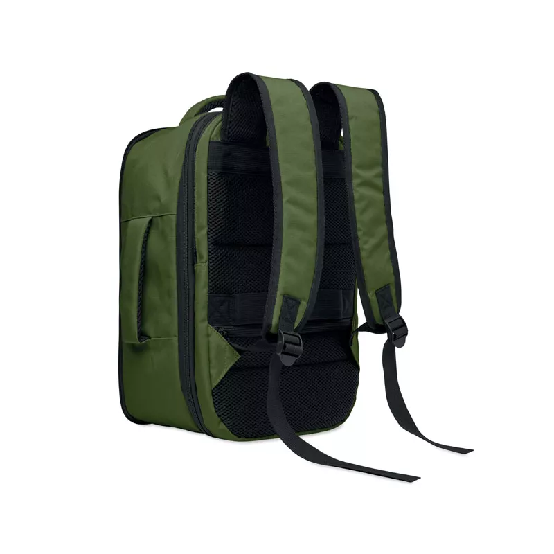 Plecak kabinowy z RPET na laptop 15" FLYSAFE - Ciemnozielony (MO2840-60)