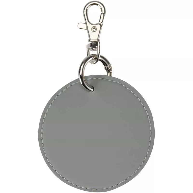 Resi Plus brelok z okrągłą zawieszką z recyklingowanego materiału z certyfikatem GRS  - Szary (13014082)