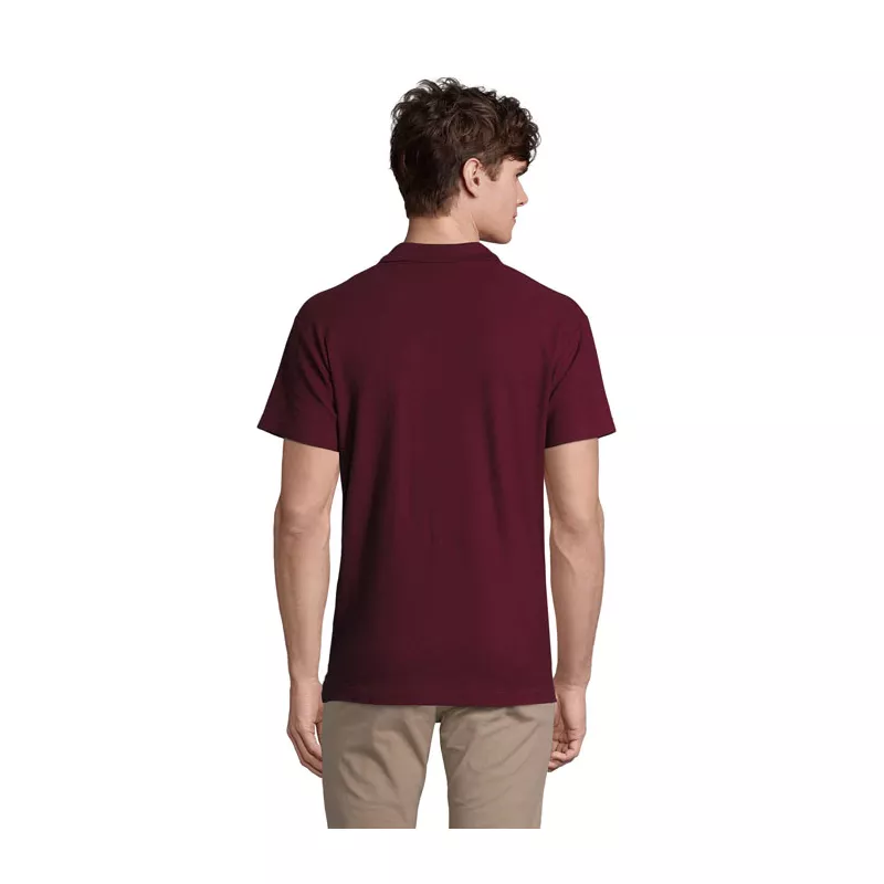 Koszulka polo męska piqué 210 g/m² Sol's SPRING II - Burgundy (S11362-BG)