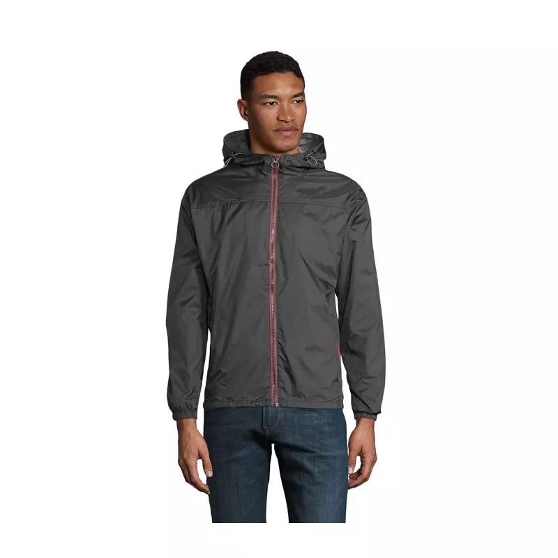 Kurtka wiatrówka unisex z podszewką Sol's SKATE - Black/Dark Grey (S01171-IM)