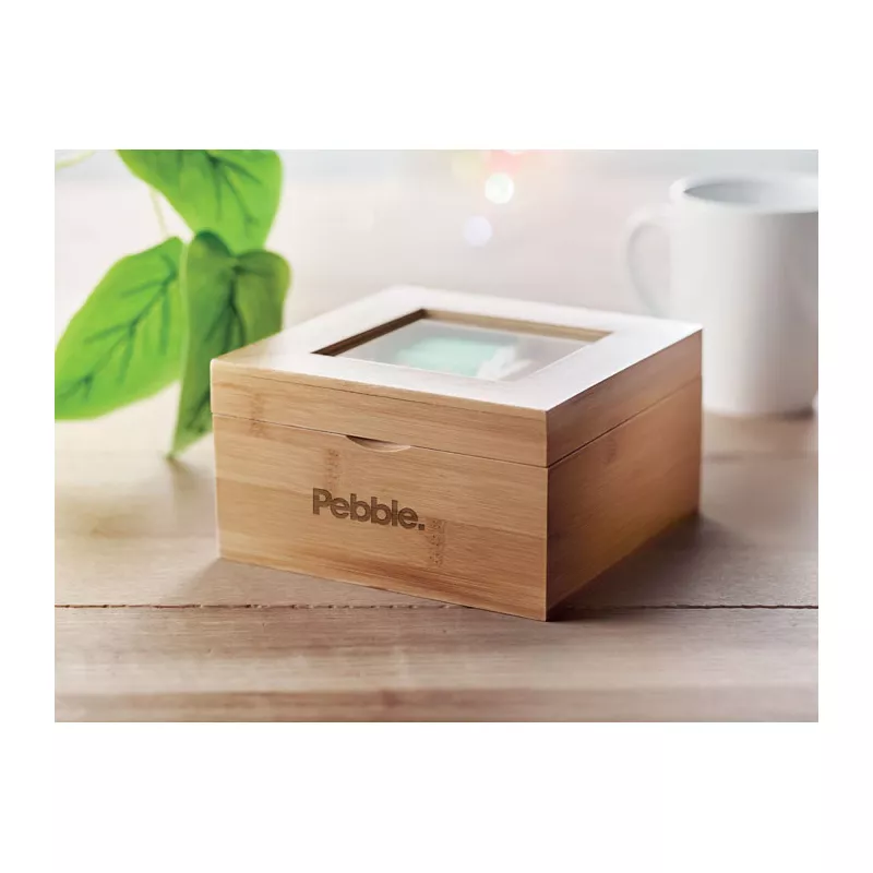 Pudełko na herbatę bambusowe CAMPO TEA - Drewna (MO9950-40)