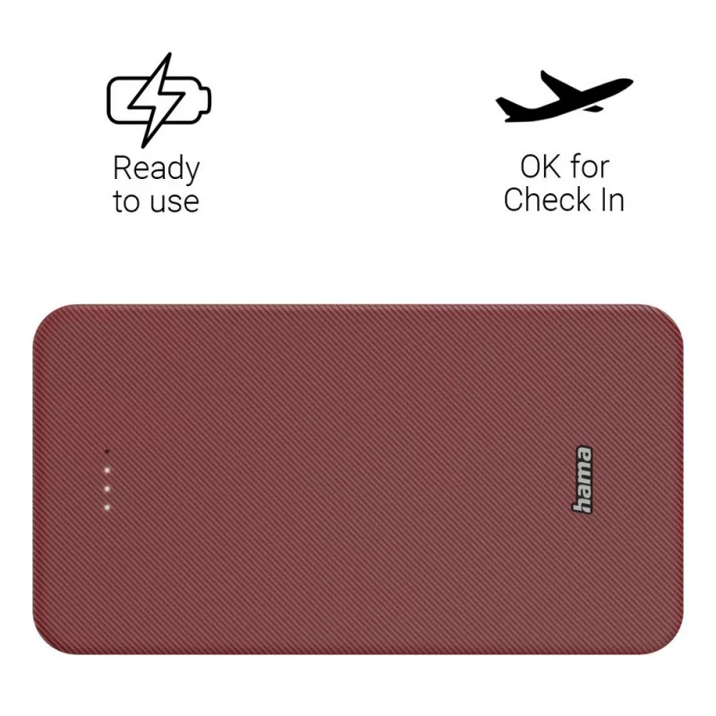Power bank 20000 mAh Hama Power Pack - czerwony (VH024-05)