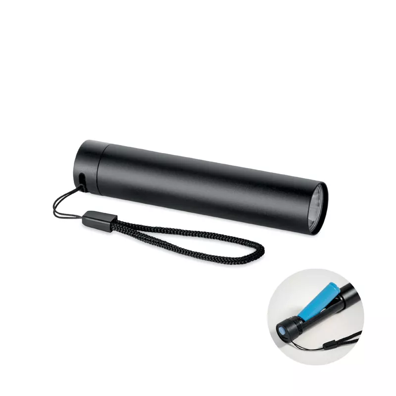 Latarka aluminiowa akumulatorowa 110 lm LUME - Czarny (MO2786-03)