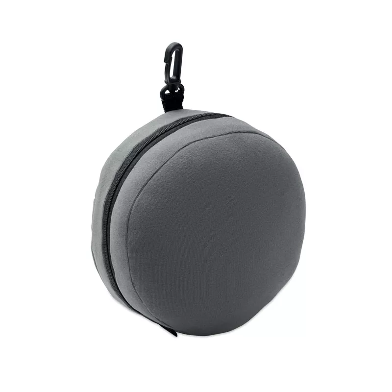 Poduszka podróżna 2 w 1 z maską na oczy SOFT NUIT - Kamienny Szary (MO2907-15)