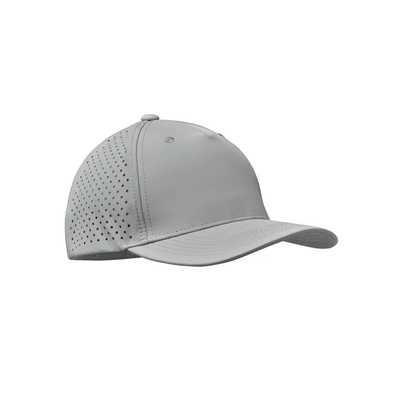 Czapka z daszkiem sportowa 5-panelowa 130 g/m² CAPO - Szary (MO2543-07)