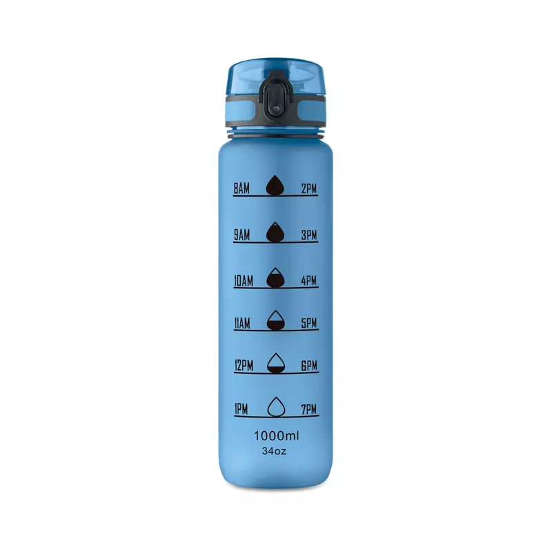 Butelka sportowa RPET 1000 ml ISFORDEN MARK - Przezroczysty Blekitny (MO2672-52)