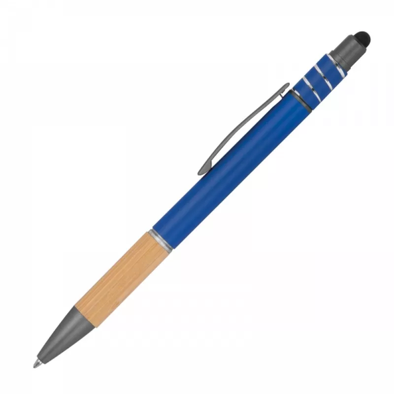 Długopis aluminiowy antystres touch pen MANUELA - niebieski (1387604)
